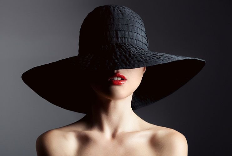 Woman with Large Hat